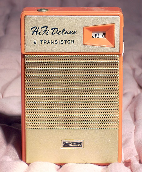 Marvel 6 Transistor Radio, Coral 1960