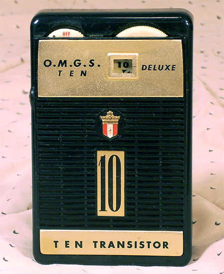 O.M.G.S. 10 Transistor, Black, 1963