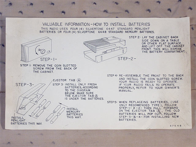 Silvertone 214 instructions