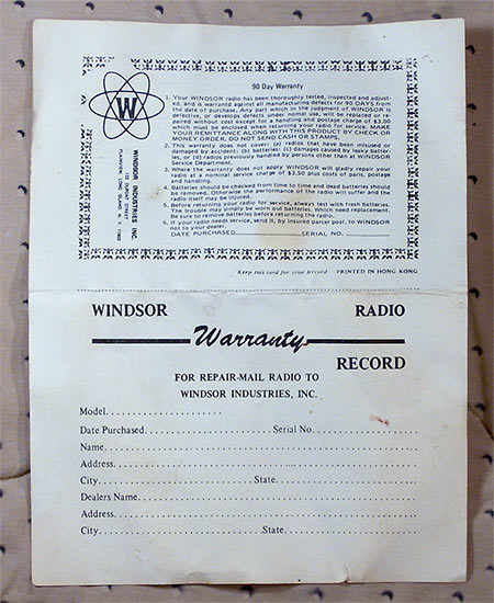 Windsor Lazy Susan Radio 1973