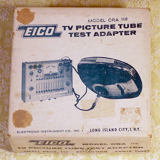 EICO TV picture tube test adapter box