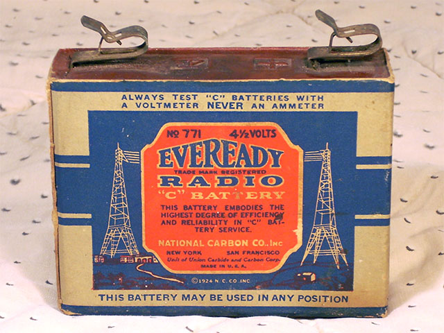 Eveready "C" battery, 1920s