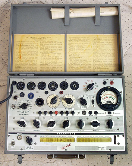 Hickock 546 tube tester, 1947