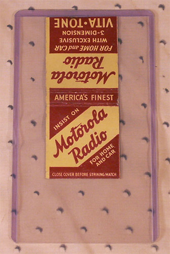 Motorola Matchbook Cover