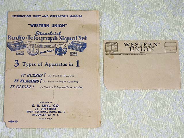 S. B. Mfg. 200 Telegraph Set
