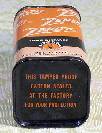 Zenith 6J5 Vacuum Tube Bottom