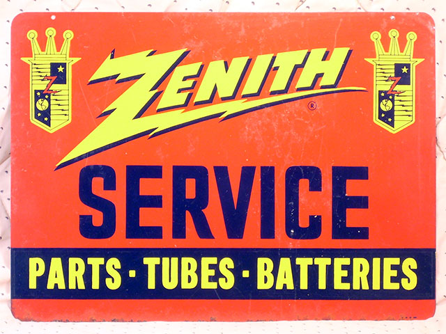 Zenith Metal Sign