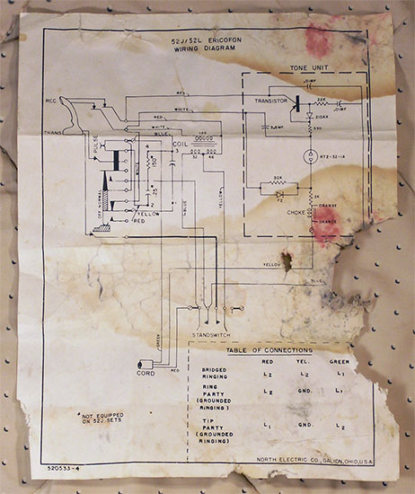 Ericsson Ericofon, Sahara 1971 schematic