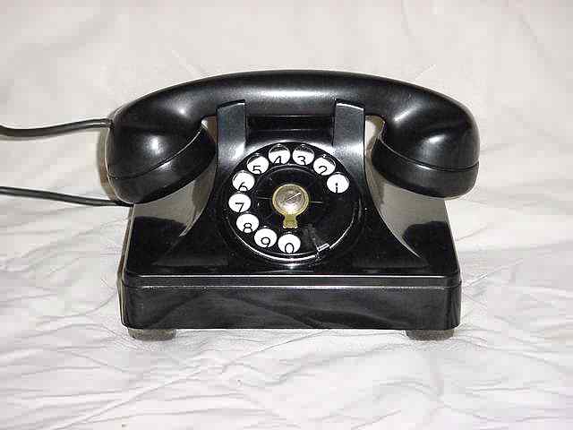 North Electric black plastic table phone