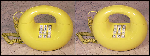 Western Electric Sculptura, Yellow, 1978 3D