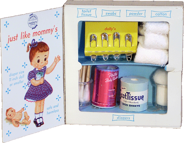 Dolly's Diaper Closet open